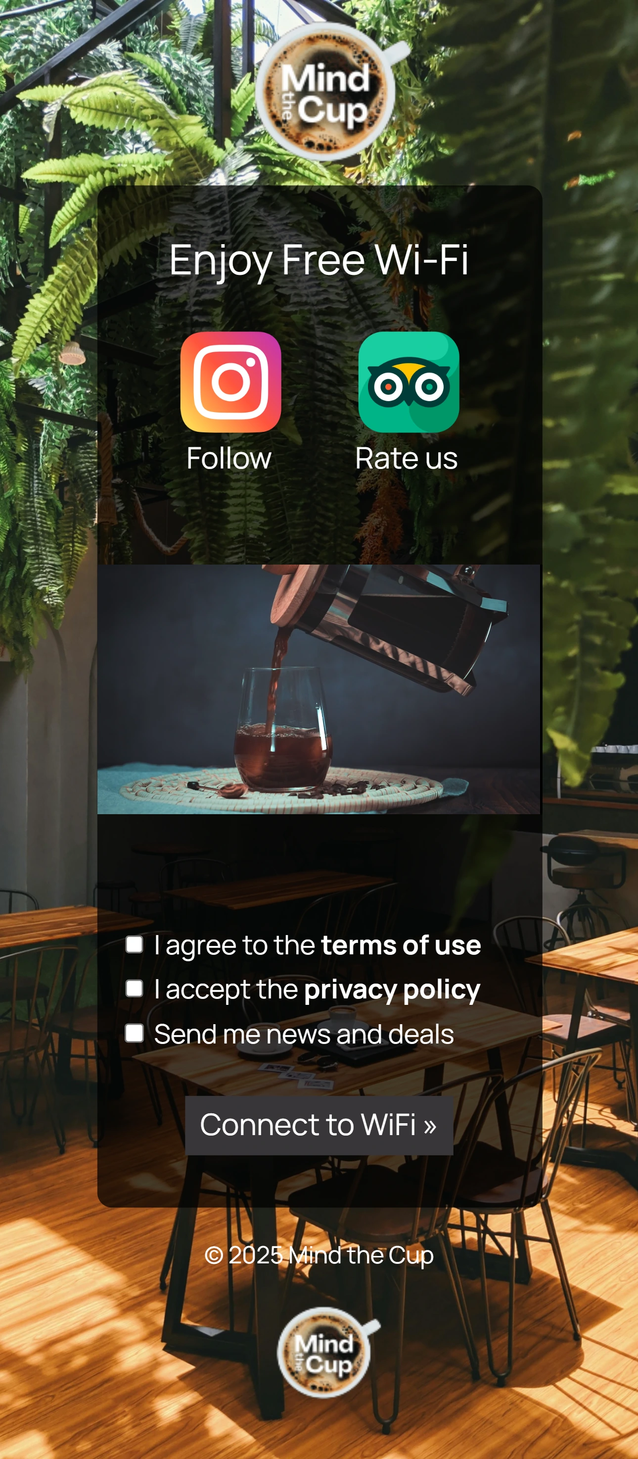 Cafe Mind the Cup Template 1