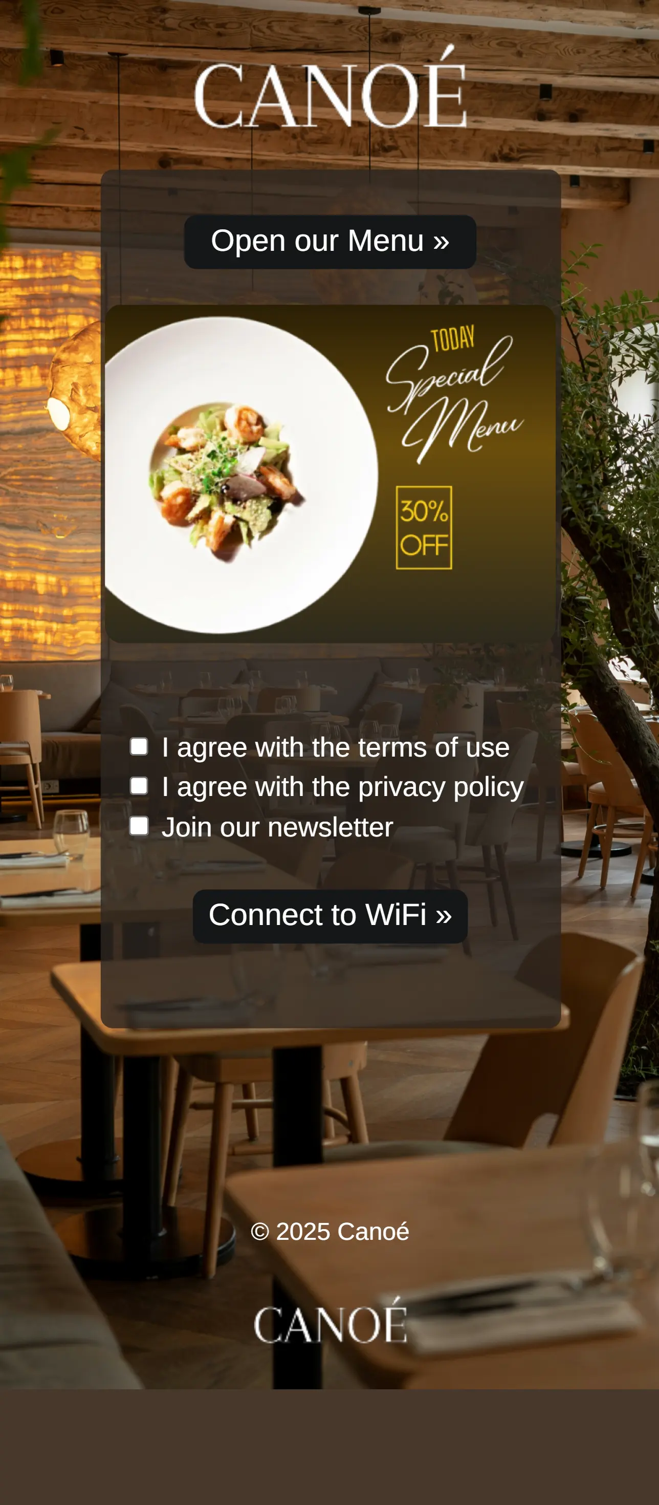 Restaurant Canoe Template 1