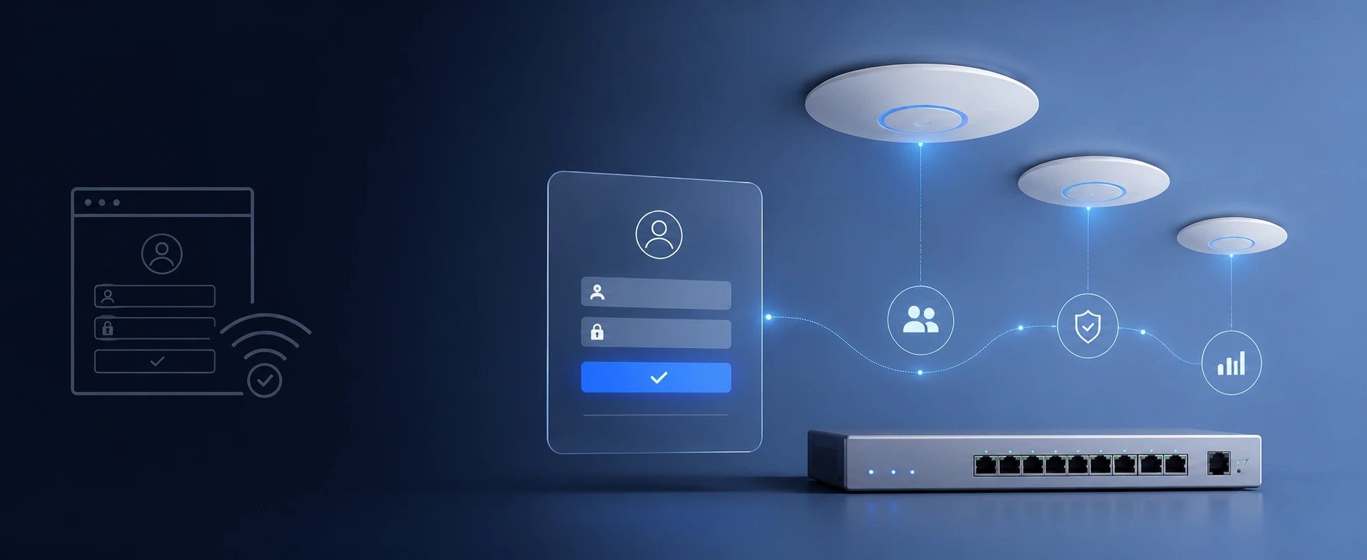 Captive Portal for TP-Link Omada Networks Generic business WiFi network with captive portal login, guest access, security, and analytics for TP-Link Omada environments.